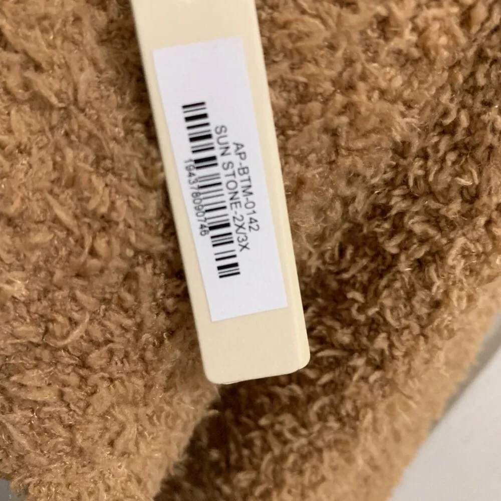 Skims Women's  Camel Cozy Knit Wide Leg Snow Pants AP-BTM-0142 Size 2X/3X. In ve - Picture 4 of 15